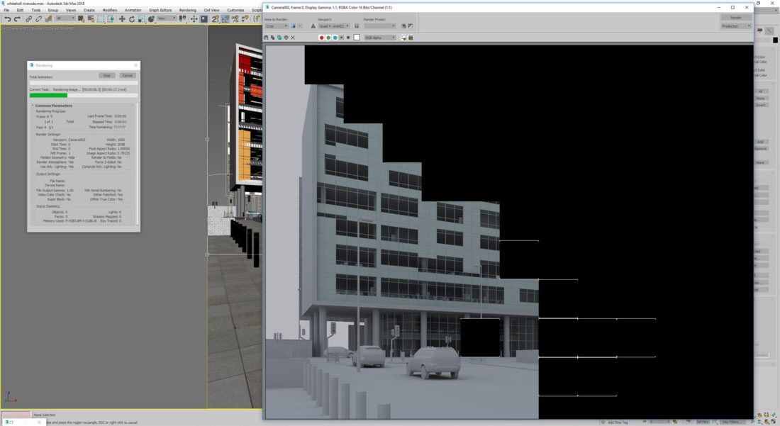 Grey render to check integrity of model
